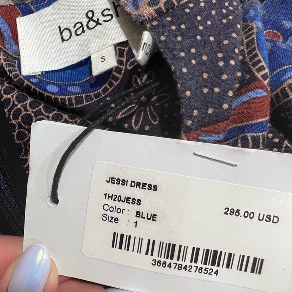 🔥HOT PICK🎉Ba&sh Jessi puff sleeves ruched dress New 💝 - Picture 6 of 6